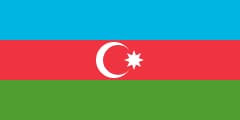 The National Flag of Azerbaijan is shown as a flat sticker