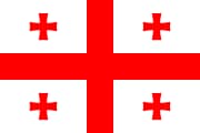 The National Flag of Georgia is shown as a flat sticker