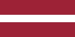 The National Flag of Latvia is shown as a flat sticker