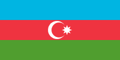 The National Flag of Azerbaijan is shown as a flat sticker