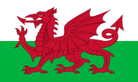 The National Flag of Wales is shown as a flat sticker