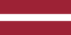The National Flag of Latvia is shown as a flat sticker