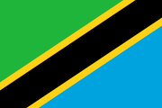 The National Flag of Tanzania is shown as a flat sticker