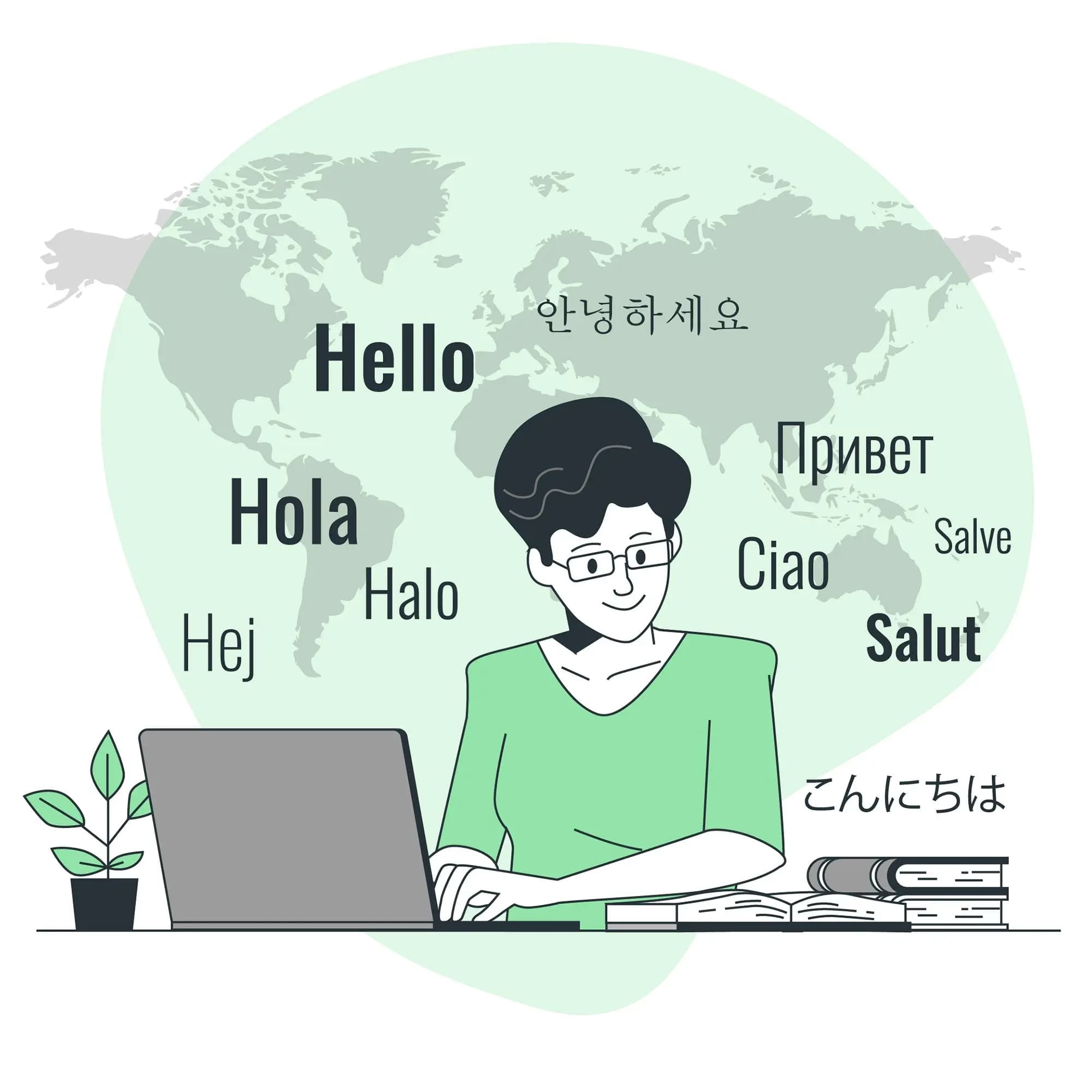 Image of a person reflecting on text to speech quality in various languages