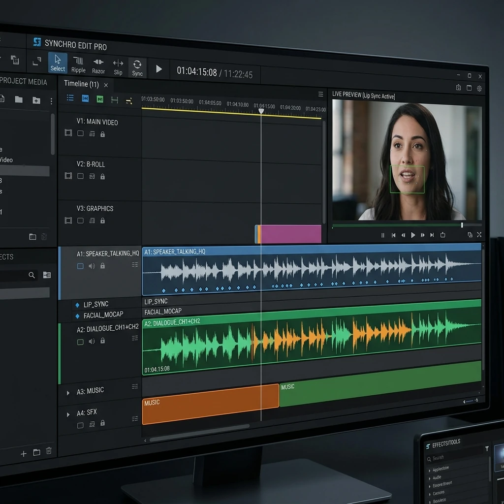 Audio Visual Sync Timeline