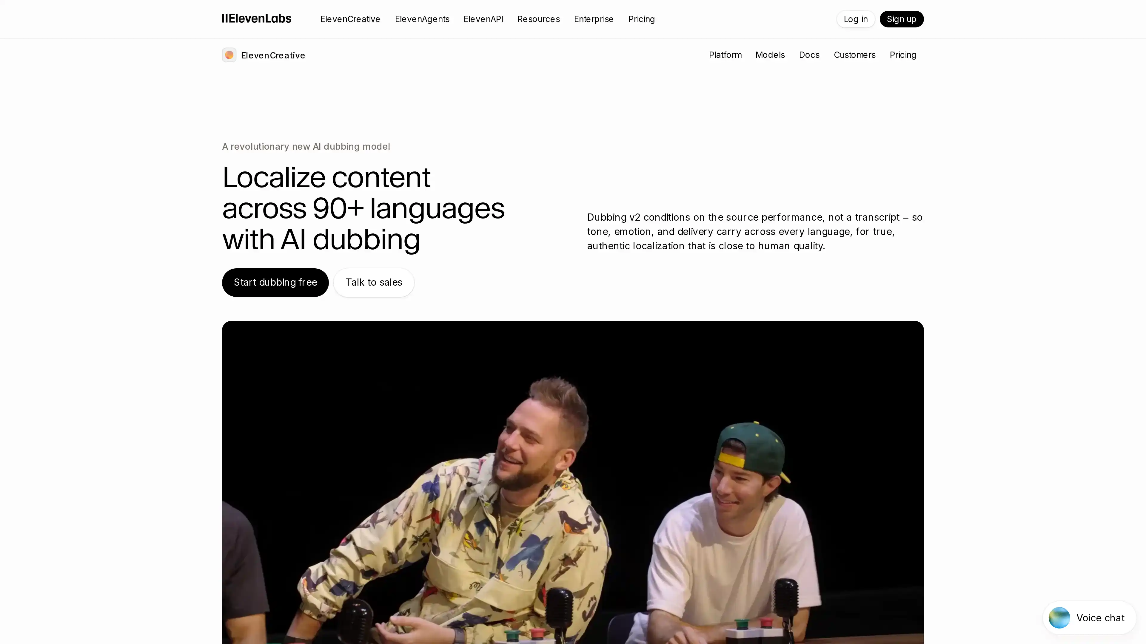 ElevenLabs Dubbing Studio — AI dubbing across 90+ languages