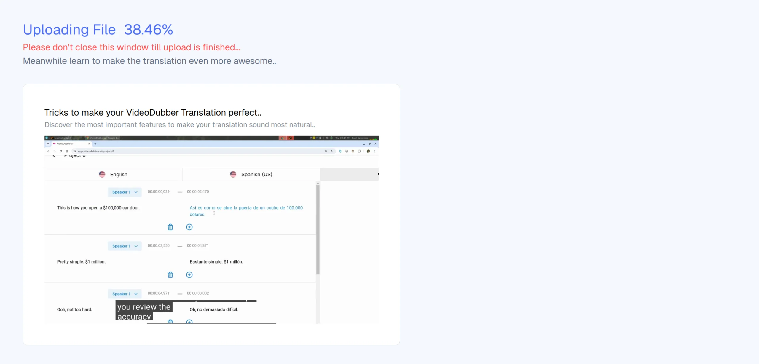 Voice Selection Interface