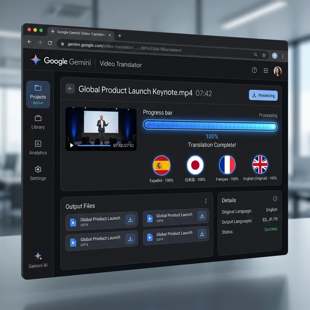Gemini AI Dubbing Interface