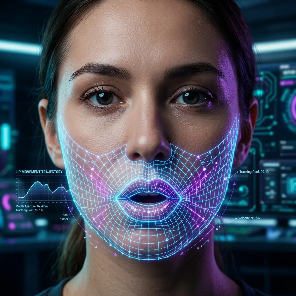 Lip Sync AI Mesh Visualization