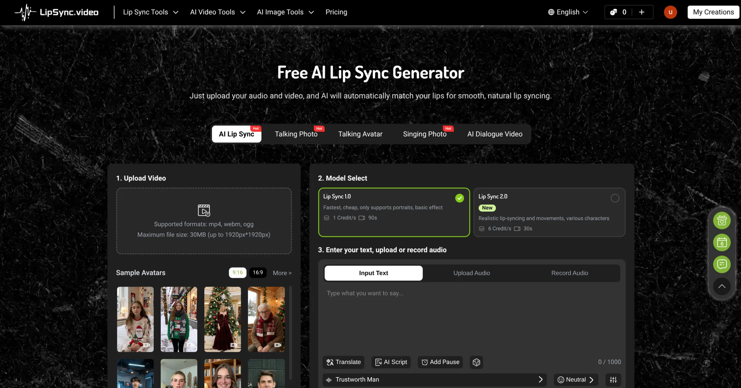LipSync Video Dashboard