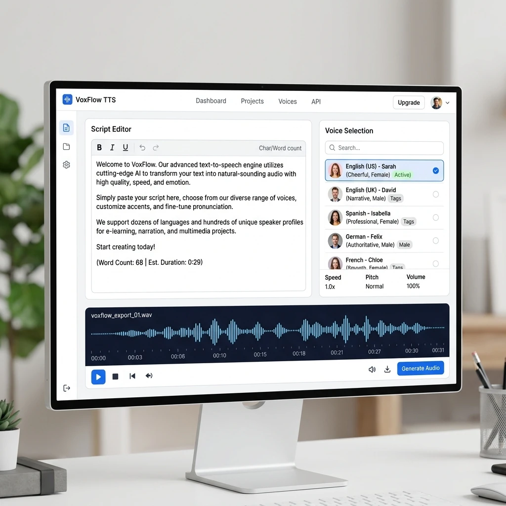 Text to Speech Editor UI
