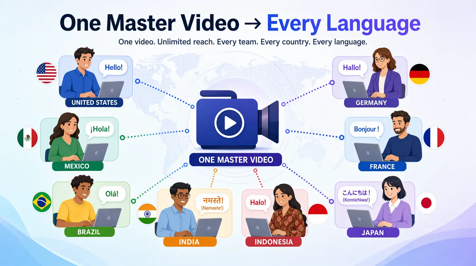 Enterprise training video translation at scale multilingual workforce receiving localized content