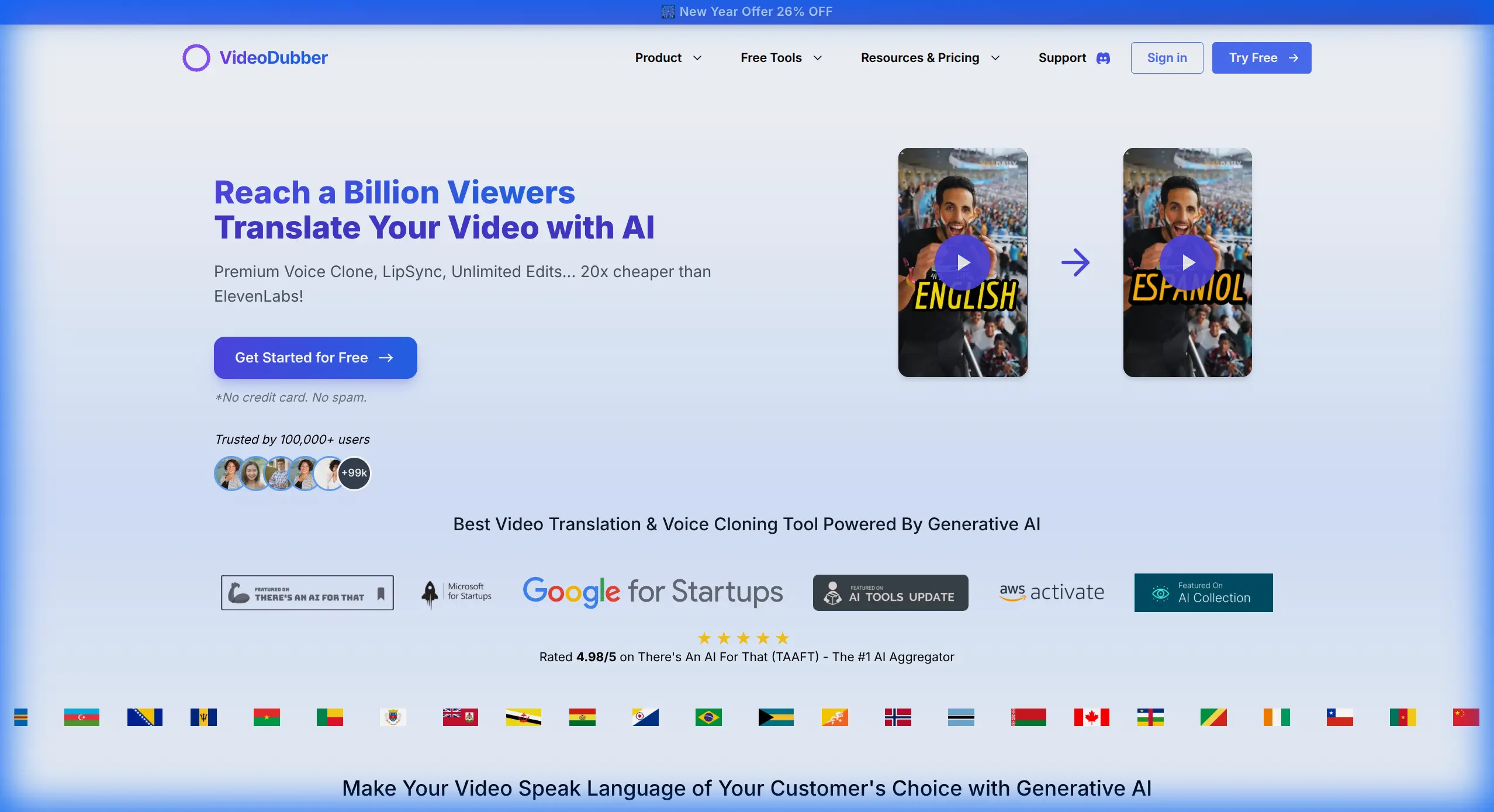 VideoDubber Homepage